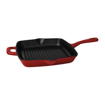 Bistequeira Tramontina Ampezzo em Ferro Fundido com Revestimento Interno e Externo Esmaltado Vermelho 27 cm 2,4 L Cor Vermelho - SKU 28750727