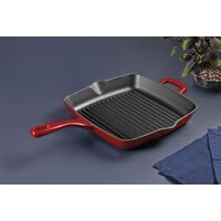 Bistequeira Tramontina Ampezzo em Ferro Fundido com Revestimento Interno e Externo Esmaltado Vermelho 27 cm 2,4 L Cor Vermelho - SKU 28750727 - 4 image number 3