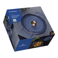 Ca&ccedil;arola Tramontina Ampezzo em Ferro Fundido com Revestimento Interno e Externo Esmaltado Azul 22 cm 3,7 L Cor Azul - SKU 28751122 - 7 image number 6