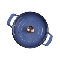 Ca&ccedil;arola Tramontina Ampezzo em Ferro Fundido com Revestimento Interno e Externo Esmaltado Azul 22 cm 3,7 L Cor Azul - SKU 28751122 - 2 image number 1