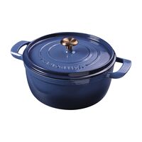 Ca&ccedil;arola Tramontina Ampezzo em Ferro Fundido com Revestimento Interno e Externo Esmaltado Azul 22 cm 3,7 L Cor Azul - SKU 28751122 - 1 image number 0