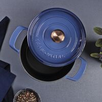 Ca&ccedil;arola Tramontina Ampezzo em Ferro Fundido com Revestimento Interno e Externo Esmaltado Azul 26 cm 5,6 L Cor Azul - SKU 28751126 - 6 image number 5