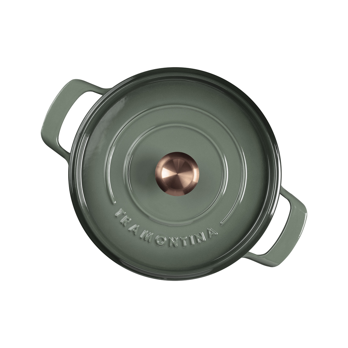 Ca&ccedil;arola Tramontina Ampezzo em Ferro Fundido com Revestimento Interno e Externo Esmaltado Verde 22 cm 3,7 L Cor Verde - SKU 28751222 - 2 image number 1