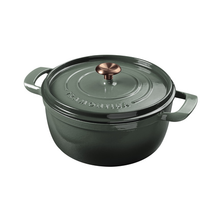 Ca&ccedil;arola Tramontina Ampezzo em Ferro Fundido com Revestimento Interno e Externo Esmaltado Verde 22 cm 3,7 L Cor Verde - SKU 28751222