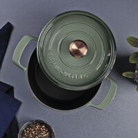Ca&ccedil;arola Tramontina Ampezzo em Ferro Fundido com Revestimento Interno e Externo Esmaltado Verde 26 cm 5,6 L Cor Verde - SKU 28751226 - 6 image number 5