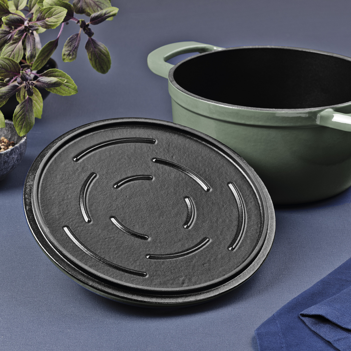 Ca&ccedil;arola Tramontina Ampezzo em Ferro Fundido com Revestimento Interno e Externo Esmaltado Verde 26 cm 5,6 L Cor Verde - SKU 28751226 - 7 image number 6