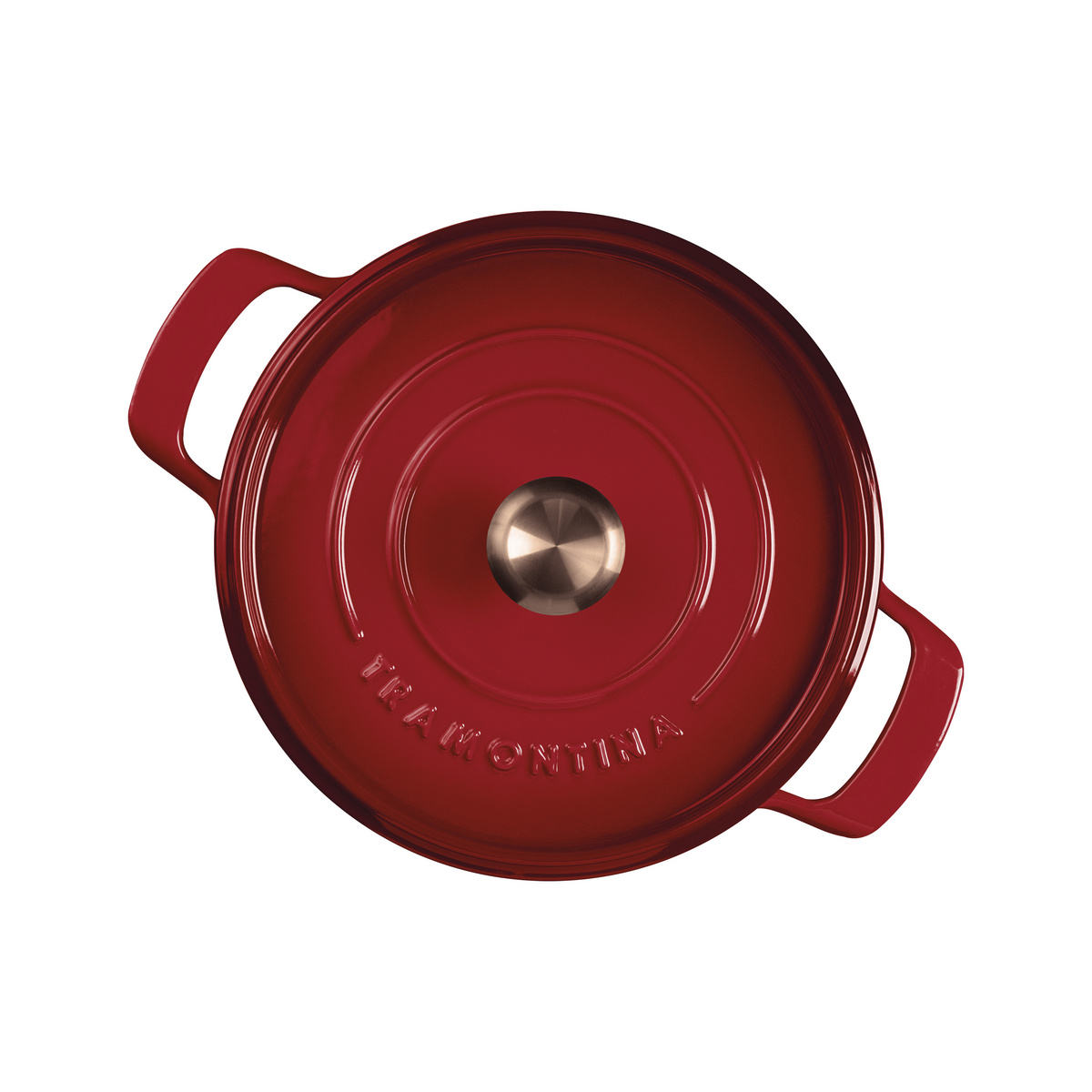 Ca&ccedil;arola Tramontina Ampezzo em Ferro Fundido com Revestimento Interno e Externo Esmaltado Vermelho 22 cm 3,7 L Cor Vermelho - SKU 28751722 - 2 image number 1
