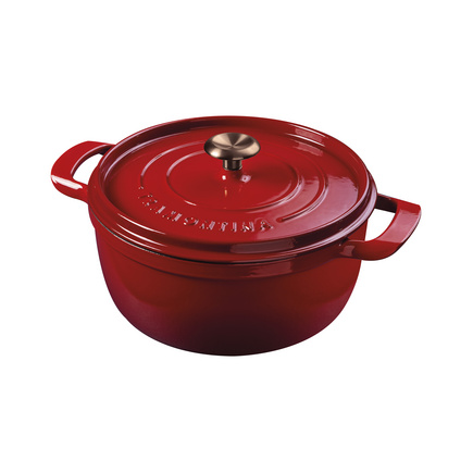 Ca&ccedil;arola Tramontina Ampezzo em Ferro Fundido com Revestimento Interno e Externo Esmaltado Vermelho 22 cm 3,7 L Cor Vermelho - SKU 28751722