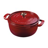 Ca&ccedil;arola Tramontina Ampezzo em Ferro Fundido com Revestimento Interno e Externo Esmaltado Vermelho 22 cm 3,7 L Cor Vermelho - SKU 28751722 - 1 image number 0