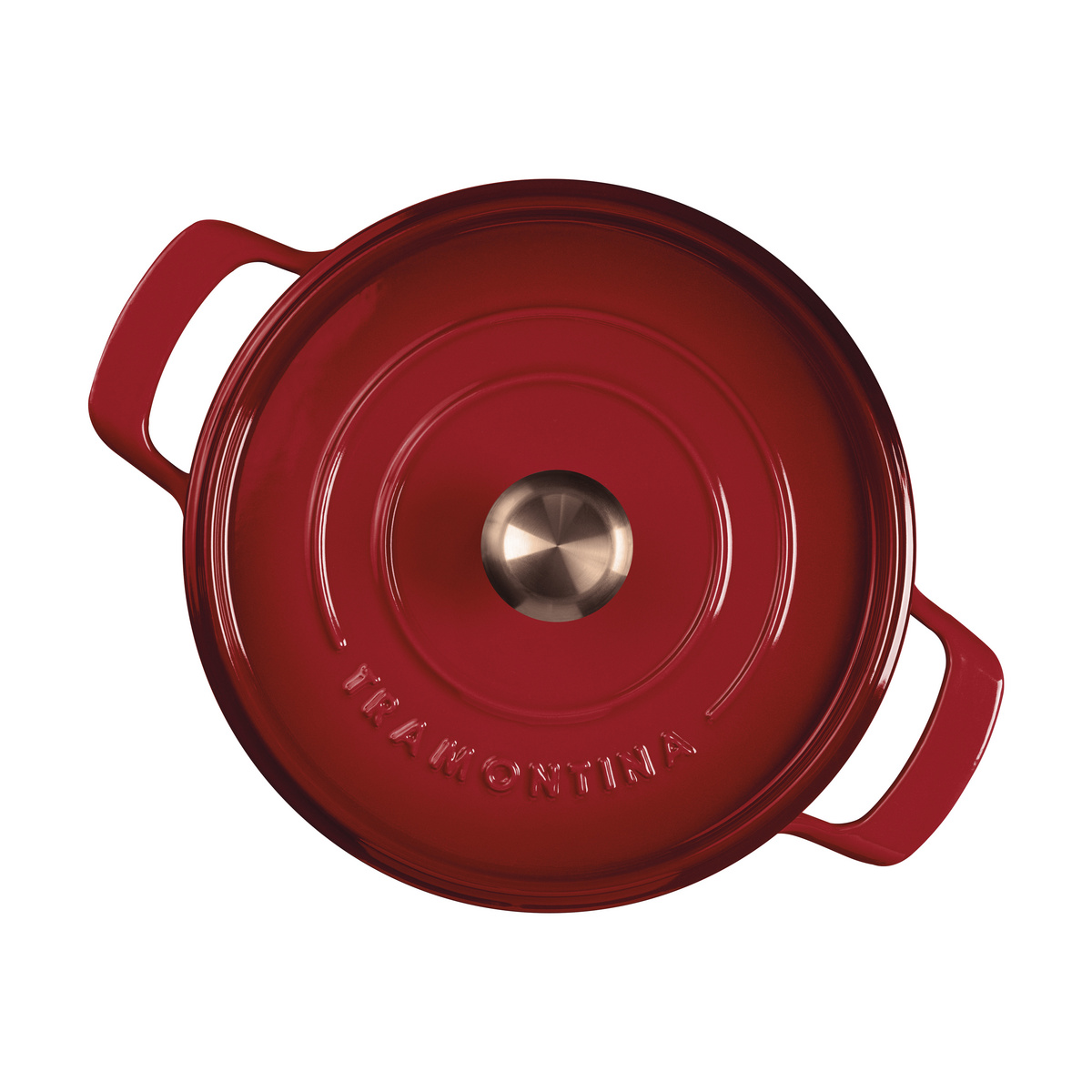 Ca&ccedil;arola Tramontina Ampezzo em Ferro Fundido com Revestimento Interno e Externo Esmaltado Vermelho 26 cm 5,6 L Cor Vermelho - SKU 28751726 - 2 image number 1