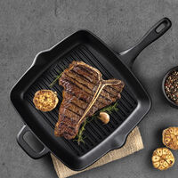 Bistequeira Tramontina Fargo em Ferro Fundido com Acabamento Pre-Seasoned 27 cm 2,3 L Cor Preto - SKU 28762027 - 6 image number 5