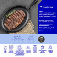 Chapa Oval Tramontina Fargo em Ferro Fundido com Acabamento Pre-Seasoned 18 cm 0,4 L - SKU 28765018 - 3 image number 2