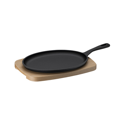 Chapa Oval Tramontina Fargo em Ferro Fundido com Acabamento Pre-Seasoned com t&aacute;bua 18 cm 0,4 L - SKU 28766018