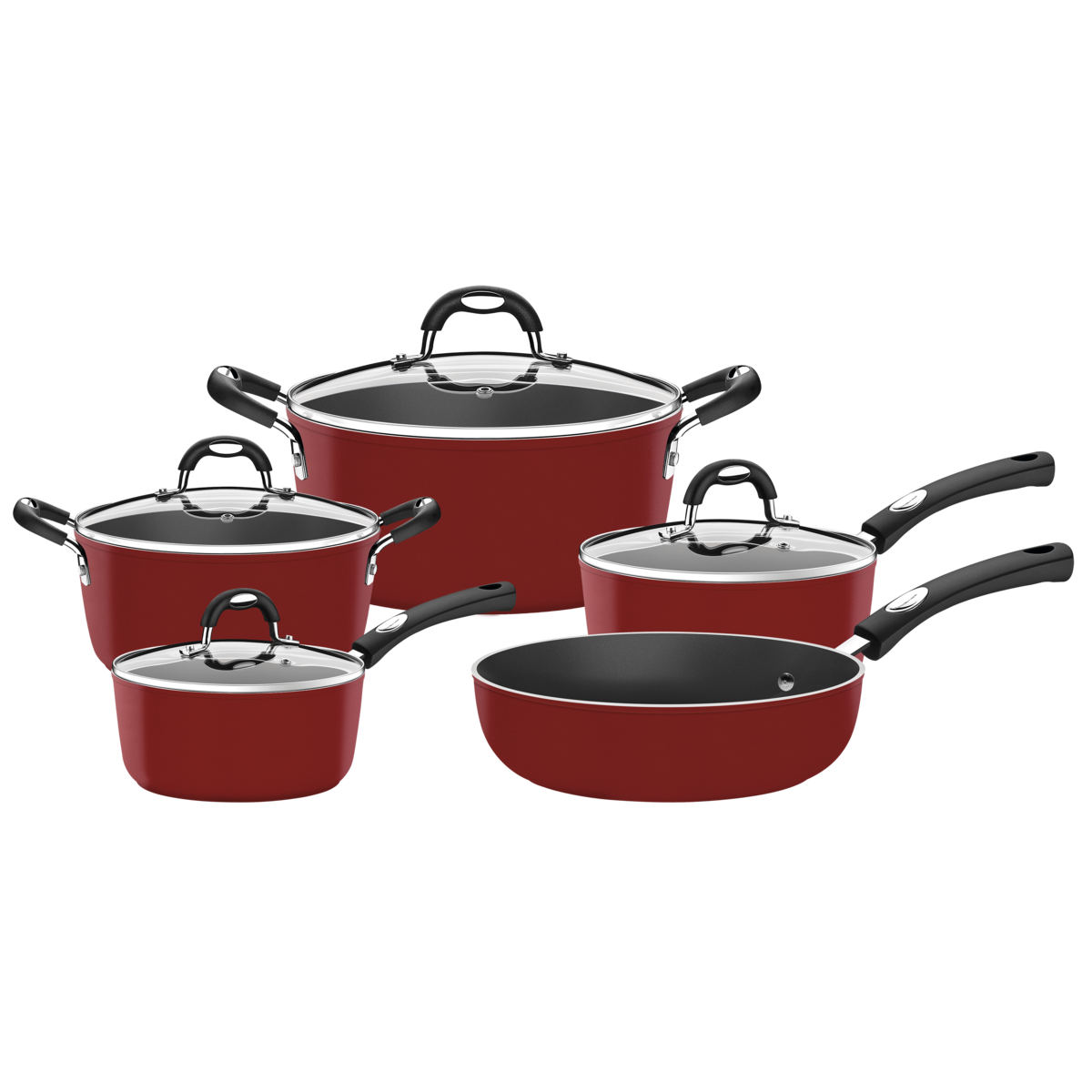 Tramontina 80142/028DS LYON Cold-Forged Induction-Ready Aluminum with Ceramic-Reinforced Nonstick Covered Braiser Garnet 5-Quart Made in Brazil 