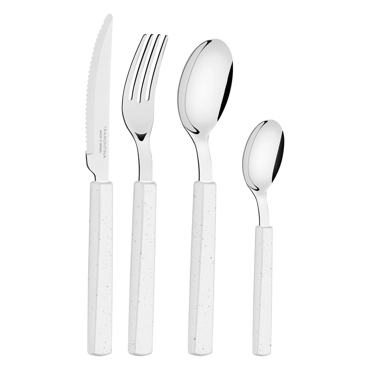 Faqueiro Tramontina Bliss com L&acirc;minas em A&ccedil;o Inox e Cabos em Polipropileno Branco 16 Pe&ccedil;as Cor Branco - SKU 29899142 - 1 image number 0