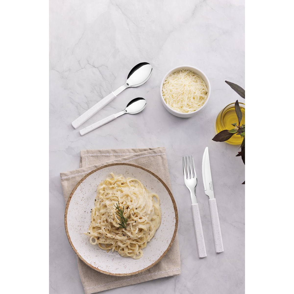 Faqueiro Tramontina Bliss com L&acirc;minas em A&ccedil;o Inox e Cabos em Polipropileno Branco 16 Pe&ccedil;as Cor Branco - SKU 29899142 - 7 image number 6