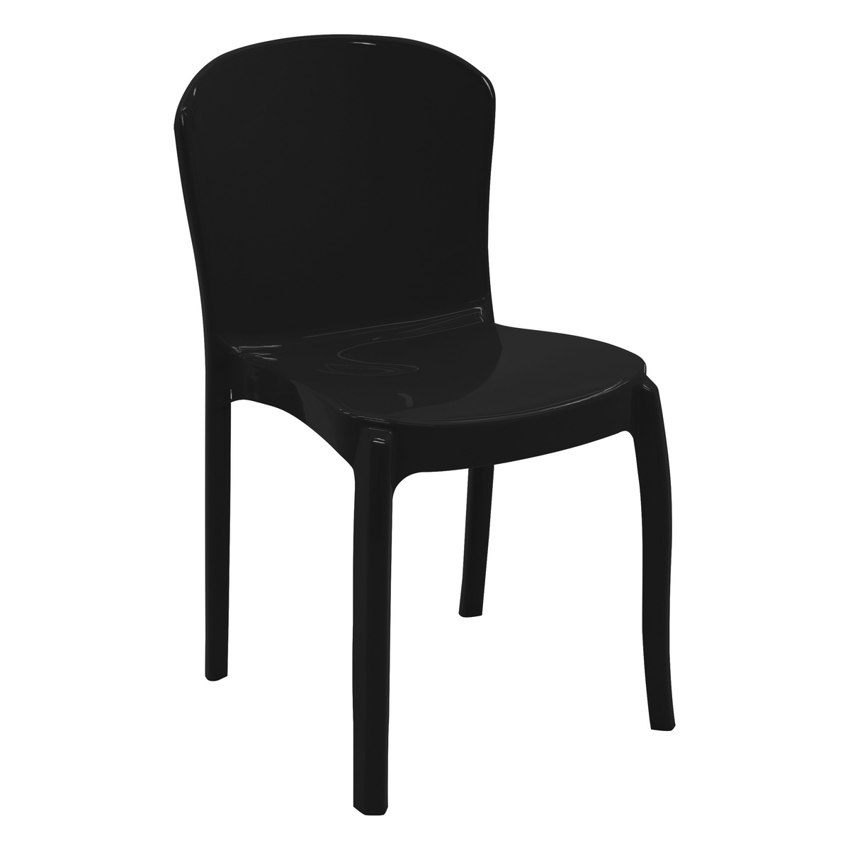 Cadeira Tramontina Summa Anna em Polipropileno Preto Cor Preto - SKU 92028009 - 3 image number 2