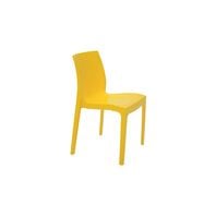 Tramontina Alice Polypropylene Chair in Yellow Glossy Finish