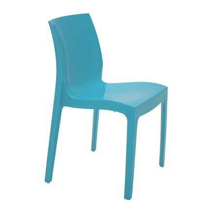 Cadeira Tramontina Alice Brilho Summa em Polipropileno Azul