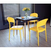 Cadeira Tramontina Summa Sissi em Polipropileno e Fibra de Vidro Amarelo com Encosto Fechado Cor Amarelo - SKU 92046000 - 5 image number 4