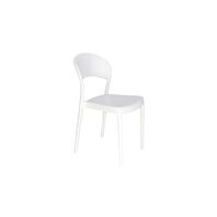 Tramontina Sissi White Polypropylene and Fiberglass Chair with Solid Backrest