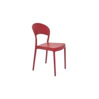 Cadeira Tramontina Sissi Summa com Encosto Fechado em Polipropileno e Fibra de Vidro Vermelho