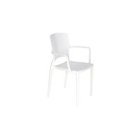 Tramontina Safira White Polypropylene and Fiberglass Chair With Arms