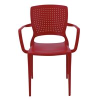 Cadeira Tramontina Summa Safira em Polipropileno e Fibra de Vidro com Bra&ccedil;os Vermelho Cor Vermelho - SKU 92049040 - 2 image number 1