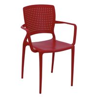 Cadeira Tramontina Summa Safira em Polipropileno e Fibra de Vidro com Bra&ccedil;os Vermelho Cor Vermelho - SKU 92049040 - 3 image number 2