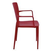 Cadeira Tramontina Summa Safira em Polipropileno e Fibra de Vidro com Bra&ccedil;os Vermelho Cor Vermelho - SKU 92049040 - 4 image number 3