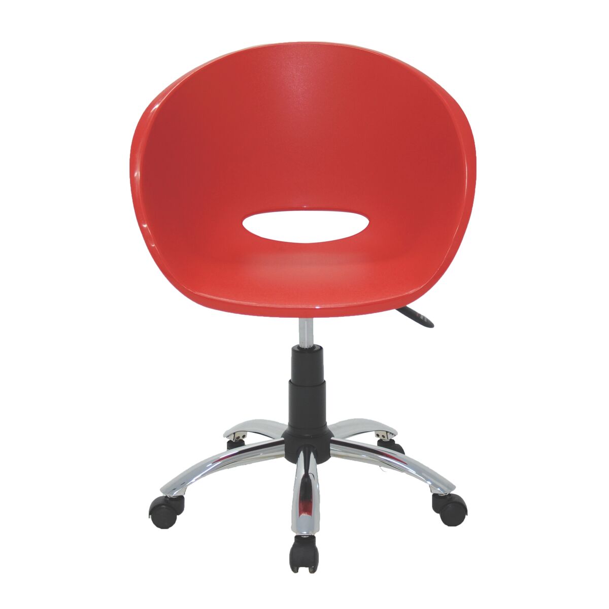 Cadeira Tramontina Summa Elena em Polipropileno Vermelho com Base Rodízio em Aço Cromado Cor Vermelho - SKU 92071040 - 6 image number 5