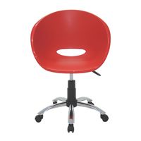 Cadeira Tramontina Summa Elena em Polipropileno Vermelho com Base Rodízio em Aço Cromado Cor Vermelho - SKU 92071040 - 5 image number 4