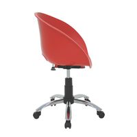 Cadeira Tramontina Summa Elena em Polipropileno Vermelho com Base Rodízio em Aço Cromado Cor Vermelho - SKU 92071040 - 4 image number 3