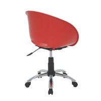 Cadeira Tramontina Summa Elena em Polipropileno Vermelho com Base Rodízio em Aço Cromado Cor Vermelho - SKU 92071040 - 2 image number 1