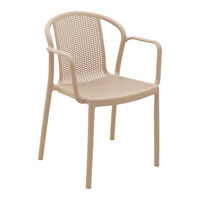 Cadeira Tramontina Summa Louise em Polipropileno Areia com Bra&ccedil;os Cor Areia - SKU 92086120 - 4 image number 3