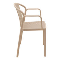 Cadeira Tramontina Summa Louise em Polipropileno Areia com Bra&ccedil;os Cor Areia - SKU 92086120 - 5 image number 4