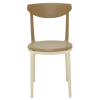 Cadeira Tramontina Summa Luna 2 em Polipropileno Bege e Caramelo Cor Branco - SKU 92091222 - 2 image number 1