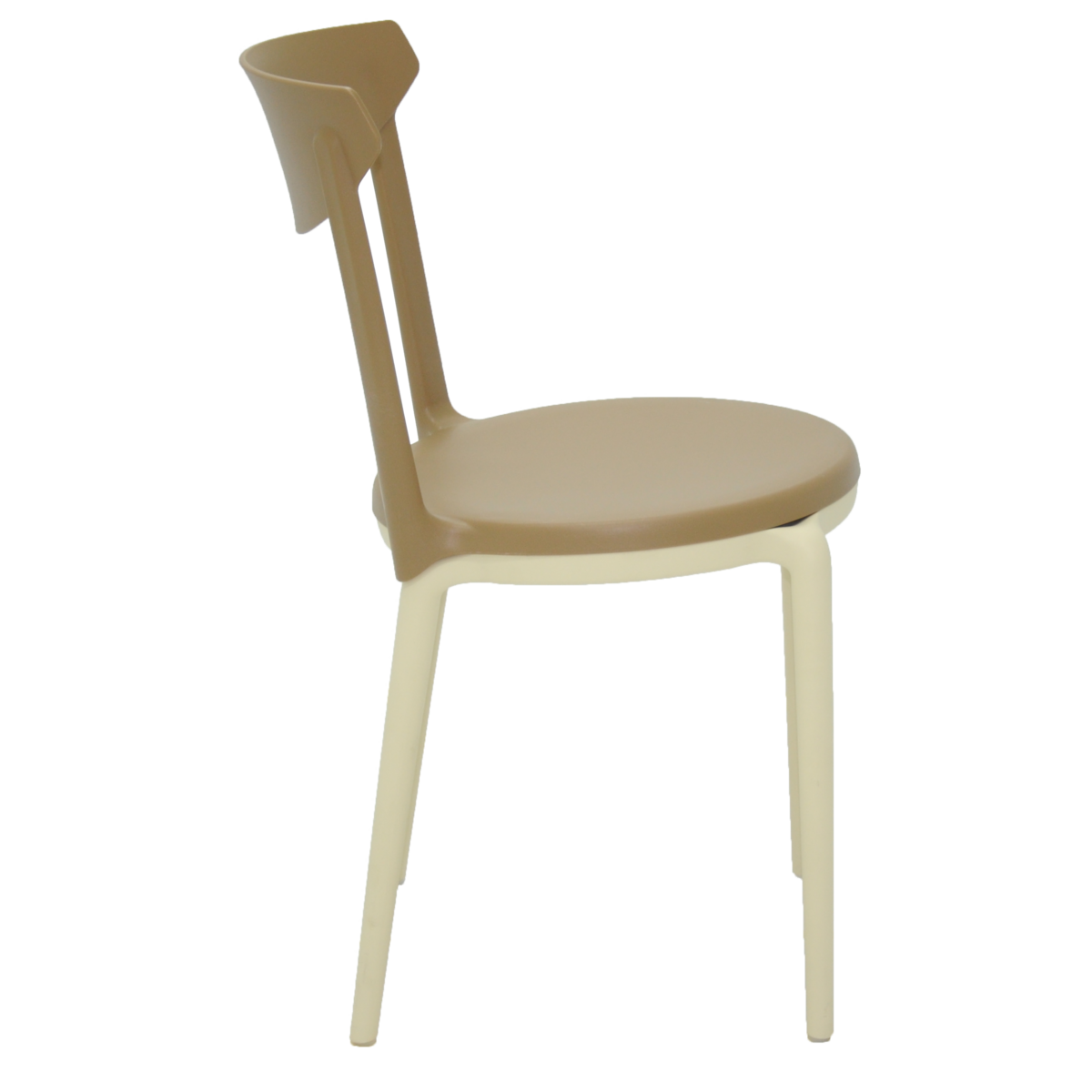 Cadeira Tramontina Summa Luna 2 em Polipropileno Bege e Caramelo Cor Branco - SKU 92091222 - 3 image number 2