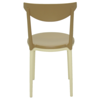 Cadeira Tramontina Summa Luna 2 em Polipropileno Bege e Caramelo Cor Branco - SKU 92091222 - 6 image number 5