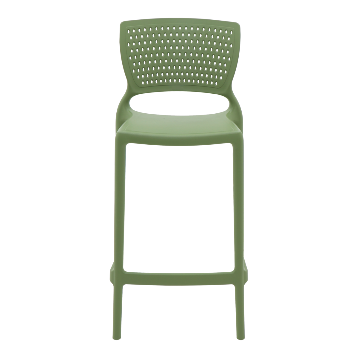 Cadeira Tramontina Serena Alta Residência em Polipropileno e Fibra de Vidro Verde Oliva Cor Marrom - SKU 92116027 - 3 image number 2