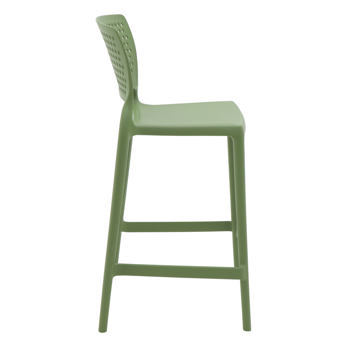 Cadeira Tramontina Serena Alta Residência em Polipropileno e Fibra de Vidro Verde Oliva Cor Marrom - SKU 92116027 - 5 image number 4