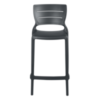 Cadeira Tramontina Summa Am&eacute;lia Alta Resid&ecirc;ncia em Polipropileno e Fibra de Vidro Grafite Cor Grafite - SKU 92118007 - 4 image number 3