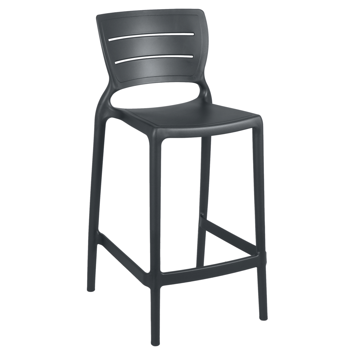 Cadeira Tramontina Summa Am&eacute;lia Alta Resid&ecirc;ncia em Polipropileno e Fibra de Vidro Grafite Cor Grafite - SKU 92118007 - 3 image number 2