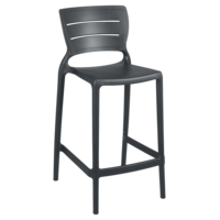 Cadeira Tramontina Summa Am&eacute;lia Alta Resid&ecirc;ncia em Polipropileno e Fibra de Vidro Grafite Cor Grafite - SKU 92118007 - 2 image number 1