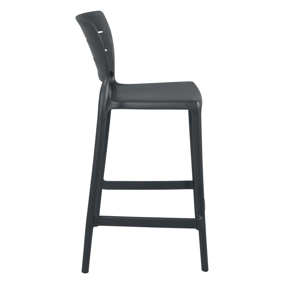 Cadeira Tramontina Summa Am&eacute;lia Alta Resid&ecirc;ncia em Polipropileno e Fibra de Vidro Grafite Cor Grafite - SKU 92118007 - 4 image number 3