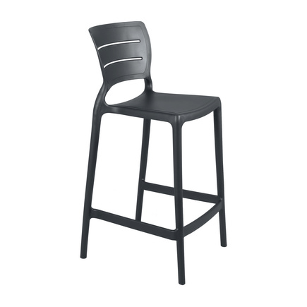 Cadeira Tramontina Summa Am&eacute;lia Alta Resid&ecirc;ncia em Polipropileno e Fibra de Vidro Grafite Cor Grafite - SKU 92118007