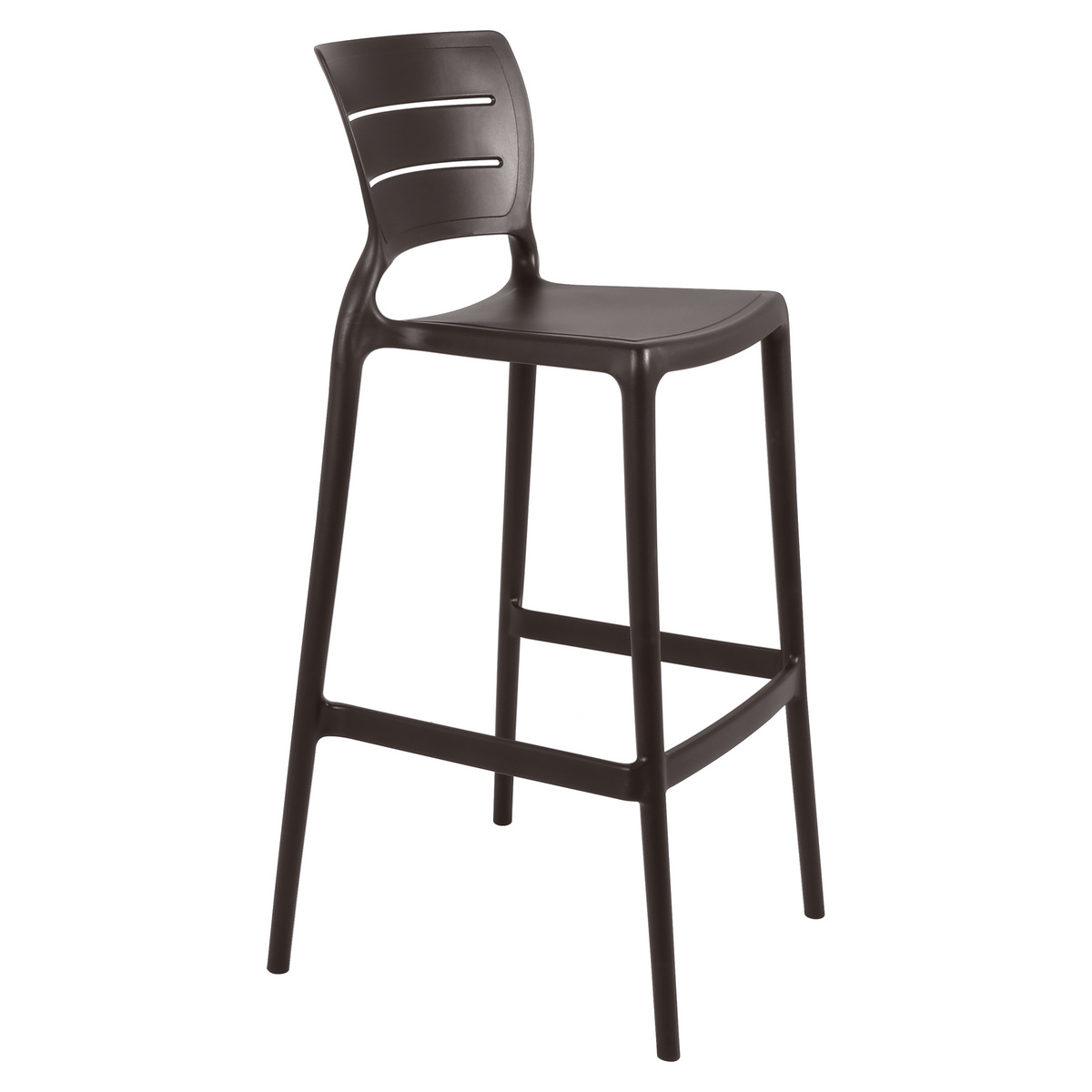 Cadeira Tramontina Amelia Alta Bar em Polipropileno e Fibra de Vidro Marrrom Cor Marrom - SKU 92119109 - 1 image number 0