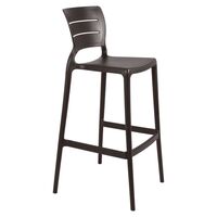 Cadeira Tramontina Amelia Alta Bar em Polipropileno e Fibra de Vidro Marrrom Cor Marrom - SKU 92119109 - 1 image number 0