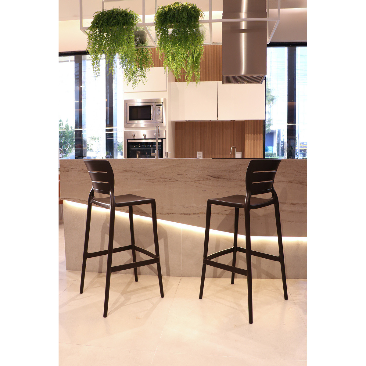 Cadeira Tramontina Amelia Alta Bar em Polipropileno e Fibra de Vidro Marrrom Cor Marrom - SKU 92119109 - 7 image number 6