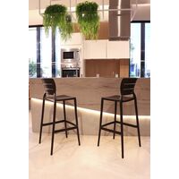 Cadeira Tramontina Amelia Alta Bar em Polipropileno e Fibra de Vidro Marrrom Cor Marrom - SKU 92119109 - 7 image number 6